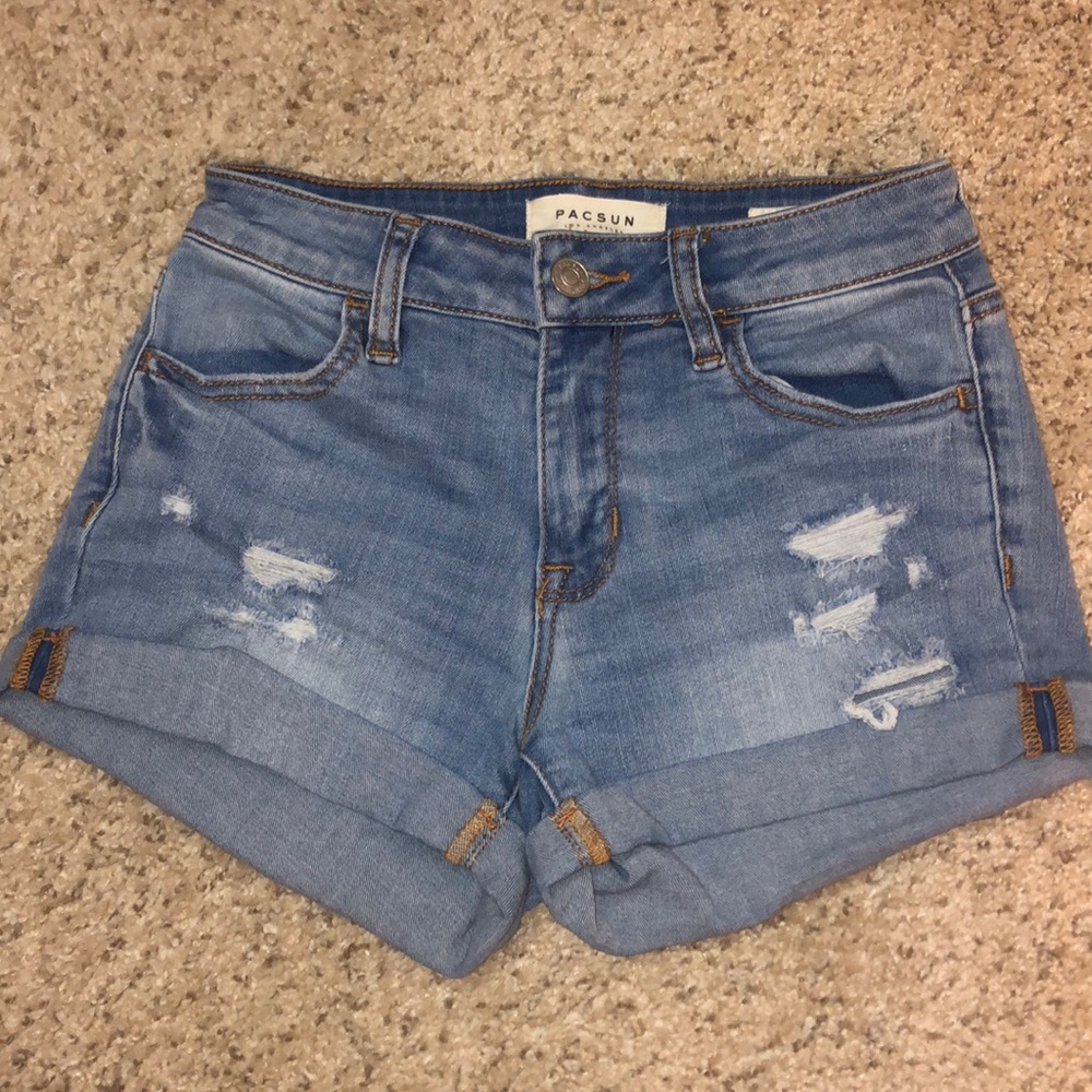 Pacsun “super stretch shortie” Jean shorts